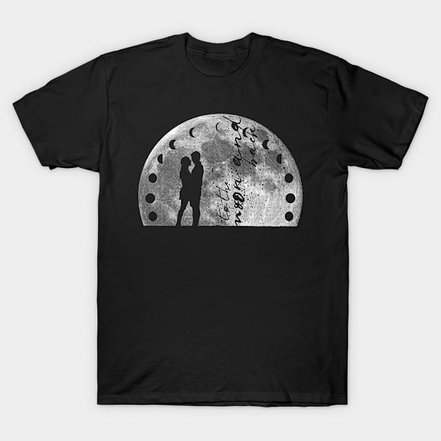 Couple TO THE MOON AND BACK On The Moon T-Shirt by VanIvony